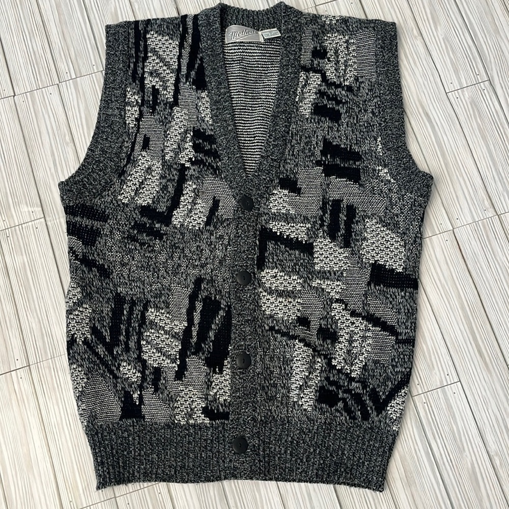 Vintage Black and Gray Vest